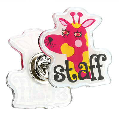 Image of Recycled Acrylic Clutch Pin Badges